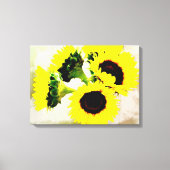 Grunge Zonnebloemen Canvas Afdruk (Voorkant)