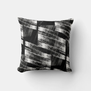 Grunge zwart-wit abstractie. kussen