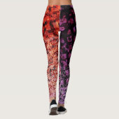 Grunge zwarte rode paarse woorden om te leven door leggings (Achterkant)