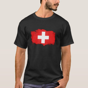 Grunge Zwitserland Flag T-shirt