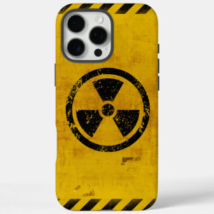 Grunged Background Hazard Radiation Warning iPhone iPhone 16 Pro Max Hoesje