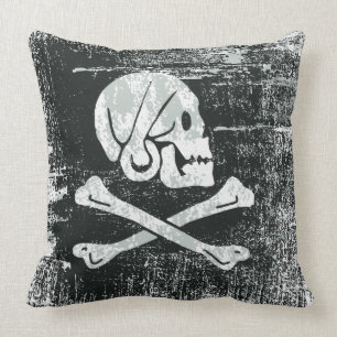 Grunged piratenhenry vlag kussen