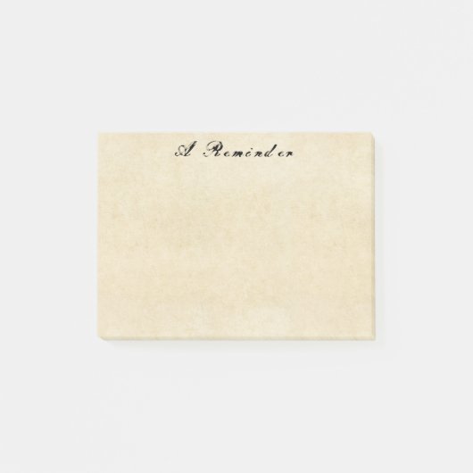Grungey Old Parchment Paper Post-it Notes (Voorkant)