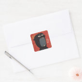 Grungy Angry Man Vierkante Sticker (Envelop)