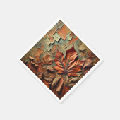 Grungy Autumnal Rusty Peeling Paint Decoupage Servet (Hoek)