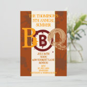 Grungy BBQ Moderne Uitnodiging (Staand voorkant)