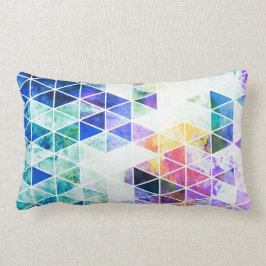 Grungy Bright Triangle Patroon Kussen