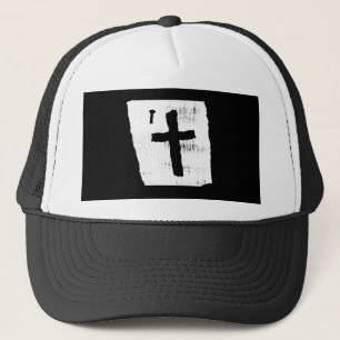 Grungy Christelijk Cross Trucker Pet