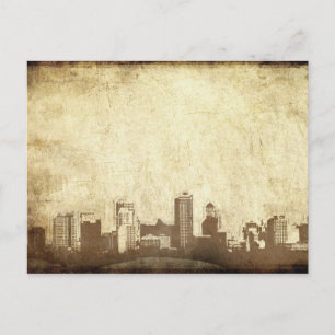 Grungy city background briefkaart