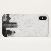 Grungy city background in zwart-wit Case-Mate iPhone case (Achterkant (horizontaal))