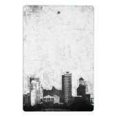 Grungy city background in zwart-wit mini klembord (Achterkant)
