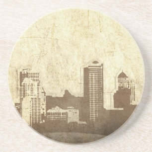 Grungy city background zandsteen onderzetter