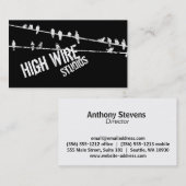 Grungy draad en vogels visitekaartje (Voorkant / Achterkant)