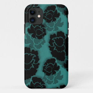 Grungy Floral Decadence BT iPhone 5 Hoesje, Blauwg iPhone 11 Hoesje