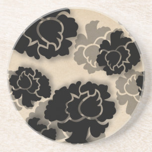 Grungy Floral Decadence Onderzetter, Ivory Zandsteen Onderzetter