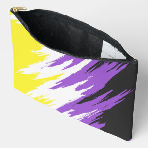 Grungy Funky ZigZag Abstract Nonbinaire Pride Vlag Etui