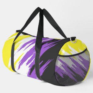 Grungy Funky ZigZag Abstract Nonbinaire Vlag Plunjezak