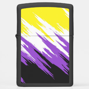 Grungy Funky ZigZag Abstracte Nonbinary Pride Flag