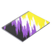 Grungy Funky ZigZag Abstracte Nonbinary Pride Flag Notitieboek (Linkerzijde)