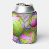 Grungy Girly Volleyball Blikjeskoeler (Blikje Achterkant)