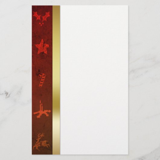 Grungy Gold Kerstmis Briefpapier (Voorkant)