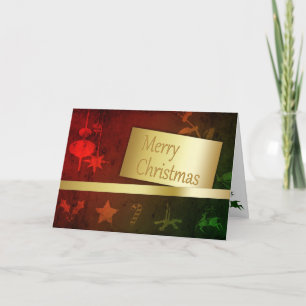 Grungy  Gold Kerstmis Feestdagen Kaart