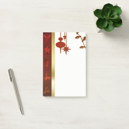 Grungy Gold Kerstmis Post-it® Notes (Kantoor)