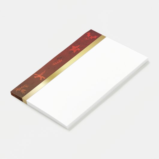 Grungy  Gold Kerstmis Post-it® Notes (Schuin)