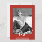 Grungy Graduate Graduate Invitation - Rouge (Dos)