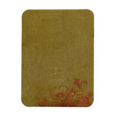 Grungy Graffiti met Red Floral Magneet (Verticaal)