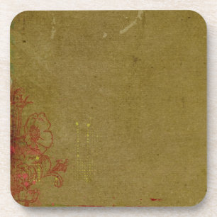 Grungy Graffiti met Red Floral Onderzetter