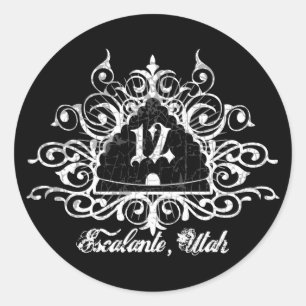 Grungy Graphic Hwy 12 Ronde Sticker