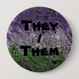 Grungy Groovy Funky Trippy Genderqueer Trots Ronde Button 4,0 Cm
