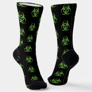 Grungy Gross Green Biohazard Sokken