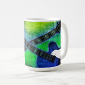 Grungy Guitares électriques Mug (Devant droit)
