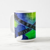 Grungy Guitares électriques Mug (Devant gauche)