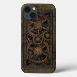 Grungy Industrial Steampunk Machine iPhone 13 Hoesje