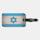 Grungy Israel Flag Star van David Bagagelabel (Achterkant horizontaal)