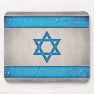 Grungy Israel Flag Star van David Muismat