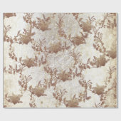 Grungy Ivoor Oud Parel Goud Krans Blush Royal Cadeaupapier (Vlak)