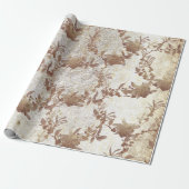 Grungy Ivoor Oud Parel Goud Krans Blush Royal Cadeaupapier (Uitgerold)