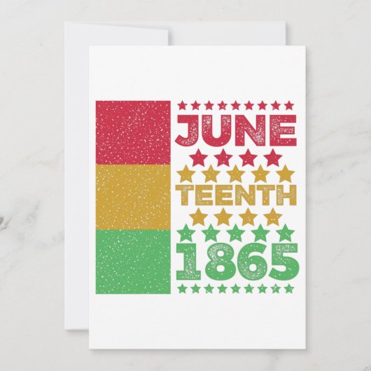 Grungy Juneteenth, Freedom of Black people Save The Date (Voorkant)