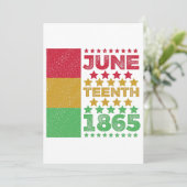 Grungy Juneteenth, Freedom of Black people Save The Date (Staand voorkant)