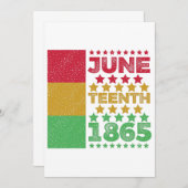 Grungy Juneteenth, Freedom of Black people Save The Date (Voorkant / Achterkant)