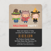 Grungy Kids Halloween Feest Uitnodigingen