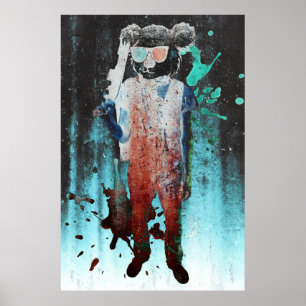 Grungy Koala Poster