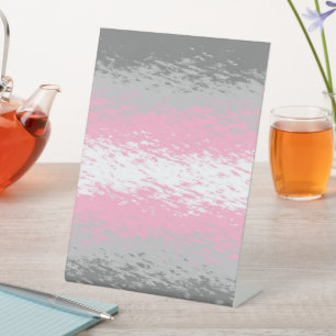 Grungy Lawaaiige Korrelige Abstracte Demimeisjes T Reclamebord Met Voetstuk