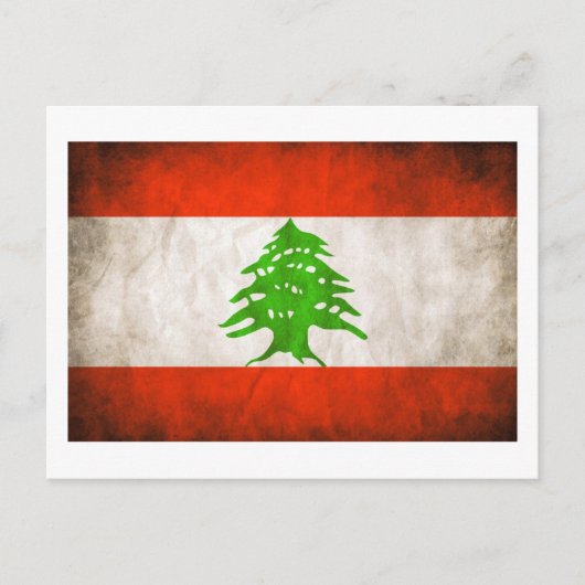 Grungy Libanese vlag Briefkaart (Voorkant)
