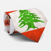 Grungy Libanese vlag Stropdas (Opgerold)