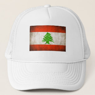 Grungy Libanese vlag Trucker Pet